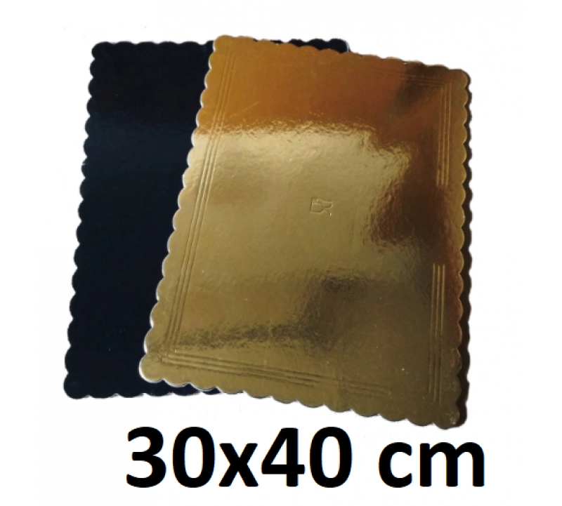 Zlatý podnos 30x40 cm - hrubý
